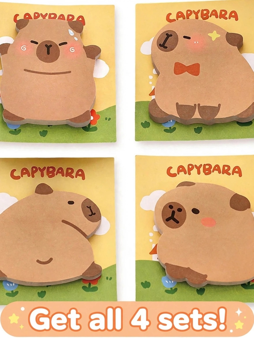 Capybara  Sticky Note Set (A Set Of Each 1)